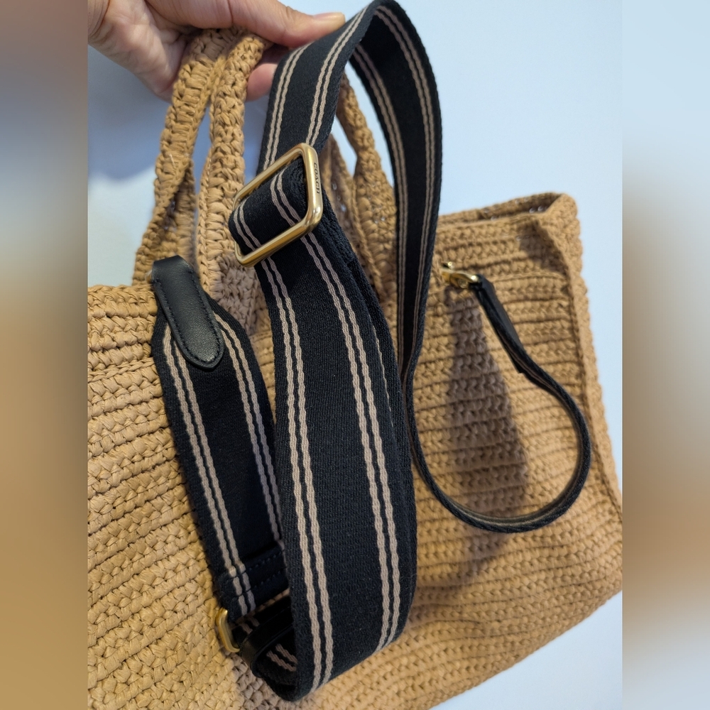 Coach Straw Cargo Tote - Picture 6 of 7